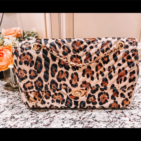 Large quilted leopard crossbody - Picture 1 of 4
